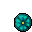 Round Turquoise Pillow